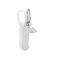 Polished silver metal letter r pendant charm with small round bail for DIY jewelry - Letter R / Steel