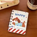 Tragbares Mini-Spiralnotizbuch mit süßem Comic-Hund-Design, Größe 8 x 10,5 cm - 8# Dackel Welpe