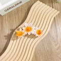 Dreiteilige Haarklammer mit orange-weißen Frangipani-Blüten aus Acetat mit Farbverlauf - Dreifache siebenstrahlige Blüten / Orange