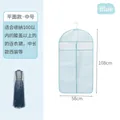 Blue houndstooth breathable garment dust cover with clear window for coats, 108x58cm - Flat Style / Medium / Blue