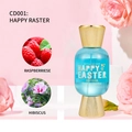 200ml Raspberry and Hibiscus fragrance mist in blue candy shaped bottle with gold cap - CD001 HAPPY EASTER/200ml
