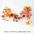 Künstliche Herbst-Ahornblatt-Girlande 175cm lang mit bunten Blättern und 65g Gewicht - Spätherbst Rebe / 1,75 m
