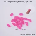Pink gummy bean resin charms for DIY crafts, 1cm x 0.4cm miniature candy model - 1cm Small Rose Red Jelly Bean