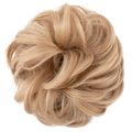 Messy bun hair piece in natural golden blonde synthetic hair for women hair styling - 18/60 Ash Blonde Mixed Silver