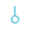 Single bright blue lacquered screw eye hook for DIY jewelry and keychain making - Sky Blue