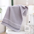 Asciugamano in cotone viola chiaro spesso con strisce decorative per viso e casa - Grigio Con Motivo A Freccia