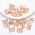 Ciondoli a forma di orsetto 3D in cristallo ambra per collane DIY e accessori - Lucido / Set da 20 Pezzi / Oro Ambra