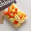 Lot de chouchous en peluche orange et jaune pour enfants dans un sac transparent - Chouchou Fleur Jaune