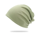 Χειμερινός σκούφος beanie με φλις επένδυση σε πράσινο του φασκόμηλου και πλέξη - Λεπτό Στυλ / ανοιχτό πράσινο