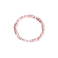 Pink 22 momme mulberry silk scrunchie in XS size with a smooth satin finish - XS Extra Small / Lotus Pink