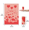 Biodegradable corn starch dog waste bags with pink heart design, 13x9 inch rolls - 1.2 Microns Balloon Pattern