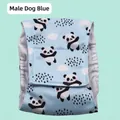 Absorberende blauwe buikband voor reuen met panda-prints en klittenbandsluiting - XL / Blauwe Panda (Mannetje)