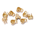 Detalle de terminales chofas de acero inoxidable dorado para la fabricación de joyería - Grande DI 3,2 mm / Dorado