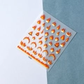 Macro de stickers pour ongles flammes 5D avec texture en relief et dégradé rouge - Flamme Rouge Orange (TS-224)