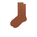 Klassische minimalistische wadenhohe Baumwollsocken in Braun für Damen und Herren - Samt-Latte