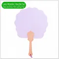 Lace-edged Wood Handle Fan White