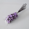 Bouquet di fiori di cotone artificiale viola con ramo naturale in confezione - Viola