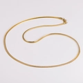 Flache, goldene Panzerkette aus gepresstem Edelstahl mit Drachenmuster-Effekt - 3mm*60cm / Gold