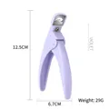 Coupe-ongles violet en forme de U en plastique et métal pour extensions d'ongles de précision - Portable / Violet