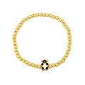 Chic golden beaded bracelet featuring a cute panda charm for women and girls - Panda