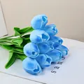 Realistic mini artificial tulip bouquet in gradient blue color for home decoration - Gradient Blue