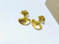 Exquisite 18k vergoldete Edelstahl Ohrstecker mit gefalteter Fächerstruktur - Plissierte Fächer-Stecker / Gold