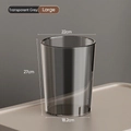 Transparent grey desktop waste bin large size with 22cm opening and 27cm height - Large/No Press Ring / Transparent Gray