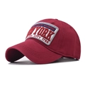 Detailed embroidery on a vintage burgundy cotton baseball cap with New York lettering - Adjustable / Wine Red (NEW YORK)