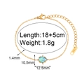 Gold plated waterdrop opal bracelet with 18K hallmark and size measurements - Water Drop Blue Opal (Bracelet)