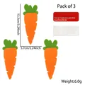 Three-piece orange felt carrot DIY patches for Easter festive wall decoration - Carrot Style
