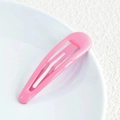 Matte pink metal snap hair clip for girls, 5cm candy colored BB clip on white plate - Light Pink (S159-28)