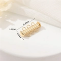 Goldener mehrreihiger Tubenverschluss für Ketten, Größe 21.43mm x 10.20mm, 1.37g - 21mm/4 Reihen / 14K Gold