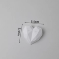 Weißer geometrischer Herz-Schmuckständer 5,5x5,4cm für Produktfotografie und Display - Mittleres Herz