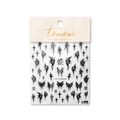 Adesivi nail art farfalla scura con motivi a stella e consistenza flessibile ultrasottile - to2558-Sottile Resistente (Farfalla Nera)