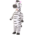 Funny zebra inflatable costume for adults with transparent window and black white stripes - Inflatable Zebra (adult 190cm) / One Size
