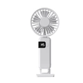 Ventilatore portatile bianco con display digitale LED e clip pieghevole per rinfrescarsi - Tipo A Gancio Pieghevole Con Display Digitale / Y07 Bianco