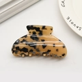 Pince à cheveux classique en acétate écaille de tortue, motif ambre et noir élégant - Écaille Claire
