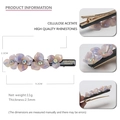 Floral cellulose acetate hair clip with gradient purple petals and rhinestones - Cherry Blossom Pink Blue