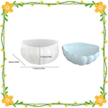 Shell shaped resin heart dish mold in light blue silicone for DIY candle holders - Shell Storage Box Mold
