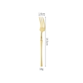 Golden 304 stainless steel three-prong dessert fork with 14.5cm length dimensions - Gold (Three-prong Fork)