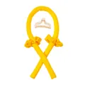Heatless hair curler set in bright yellow with matching scrunchies and a clear hair claw clip - Sealed Curler Yellow