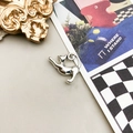 Silver cat-shaped metal pendant charm for vintage DIY jewelry necklaces and keychains - 1Pc Cat 13x17mm