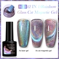 Esmalte de gel magnético ojo de gato arcoíris RC03 con efecto láser holográfico 7ml - RC03