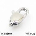 Silver 9x3mm stainless steel lobster clasp jewelry connector with spring opening - 9x3mm / Steel