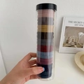 Multi-colored seamless hair ties in a transparent storage jar with morandi color tones - 20 Pieces Canned / Korean Color