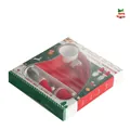 Christmas cartoon silicone dinnerware set in red and white with suction plate and cutlery - Christmas Set (5 Pieces)