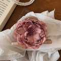 French style dusty rose floral hair claw clip in a matte finish for elegant hairstyling - Hair Claw / Purple Series