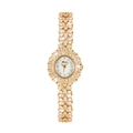 Elegante orologio da donna oro con lunetta ovale in cristallo e quadrante in madreperla - Oro