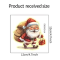 Specifiche dimensionali per adesivo murale Babbo Natale autoadesivo 12cm per 12cm - 12*12cm/Babbo Natale Luce Verde