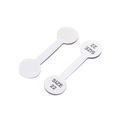 Self-adhesive white jewelry price tag in dumbbell shape with Size 22 printed on it - Size 22 / 100pcs Pack / White